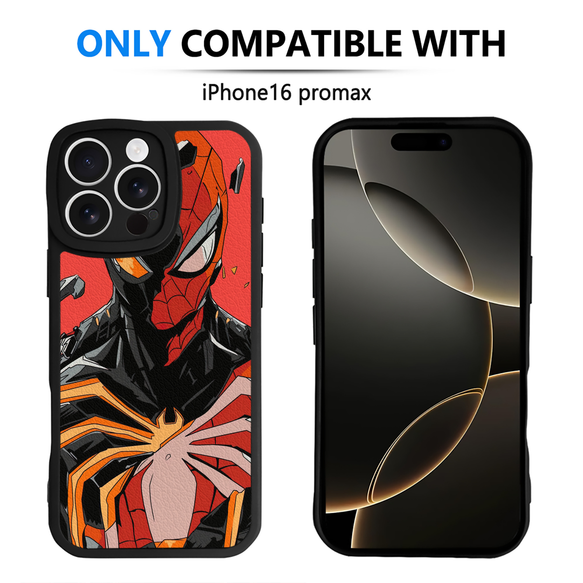 Spider Man スパイダーマン 【iPhone 16シリーズ対応】シリコンスマホケース（レザー調） 材質：シリコン